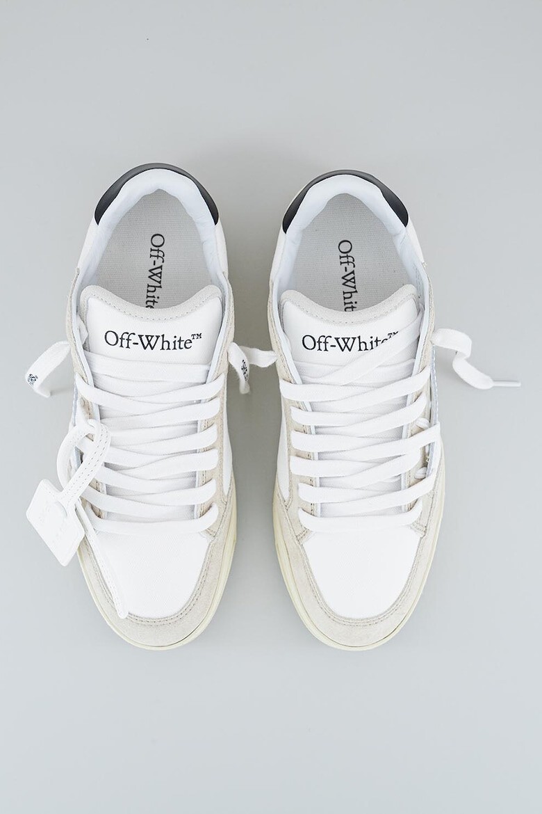 OFF-WHITE Pantofi sport din piele cu garnituri din piele intoarsa si material textil - Pled.ro