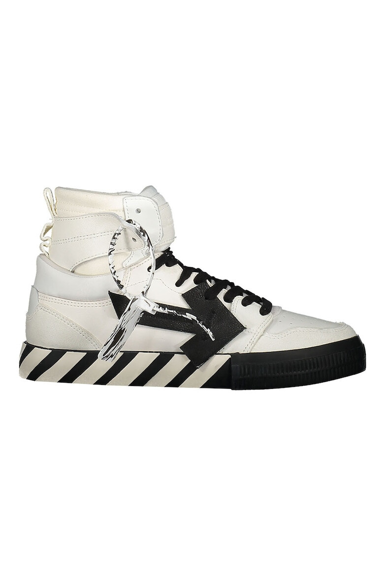 OFF-WHITE Pantofi sport high-top cu talpa cu striatii - Pled.ro