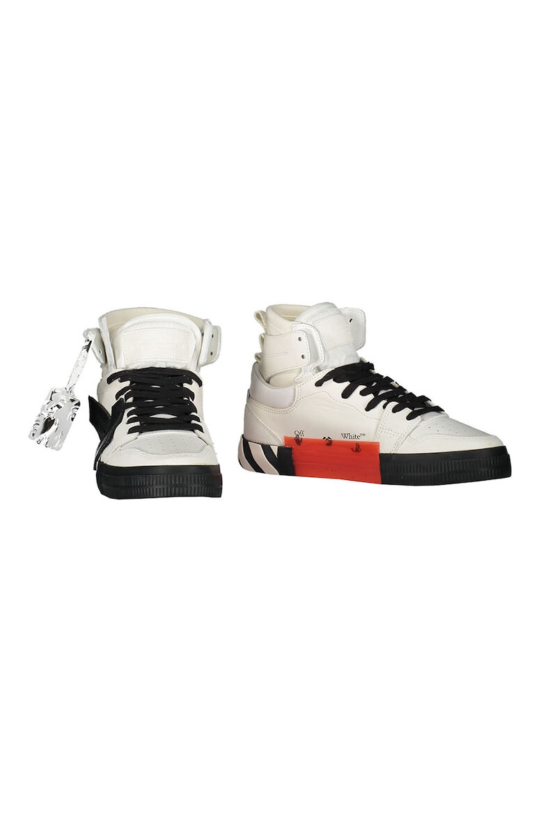 OFF-WHITE Pantofi sport high-top cu talpa cu striatii - Pled.ro