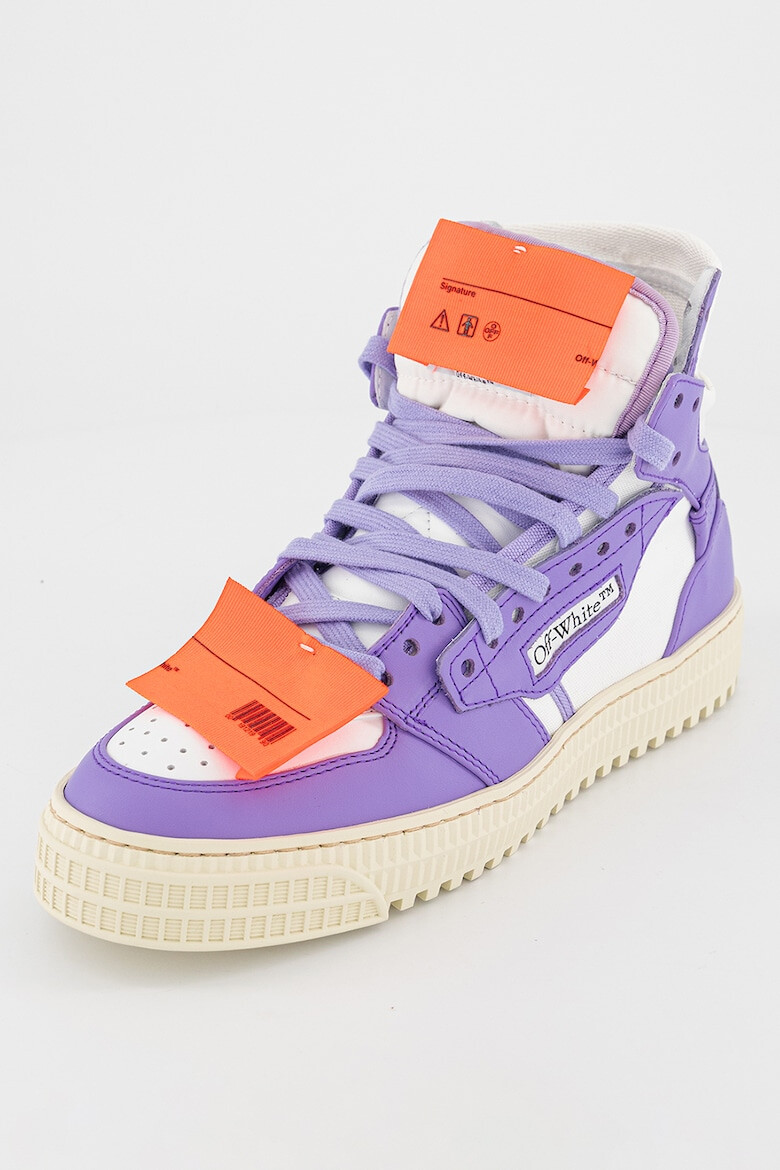 OFF-WHITE Pantofi sport inalti cu insertii de piele - Pled.ro