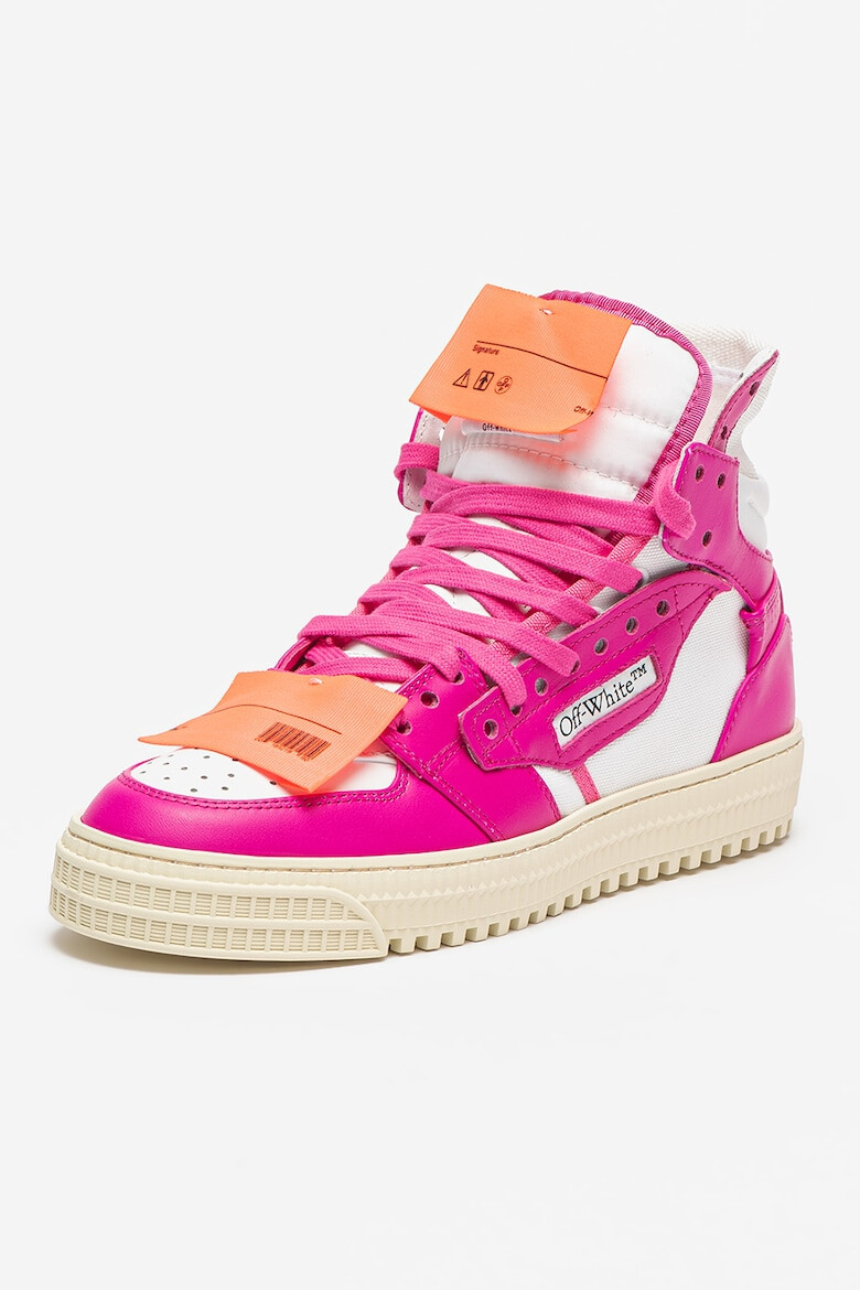 OFF-WHITE Pantofi sport inalti cu insertii de piele - Pled.ro