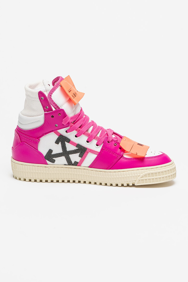 OFF-WHITE Pantofi sport inalti cu insertii de piele - Pled.ro