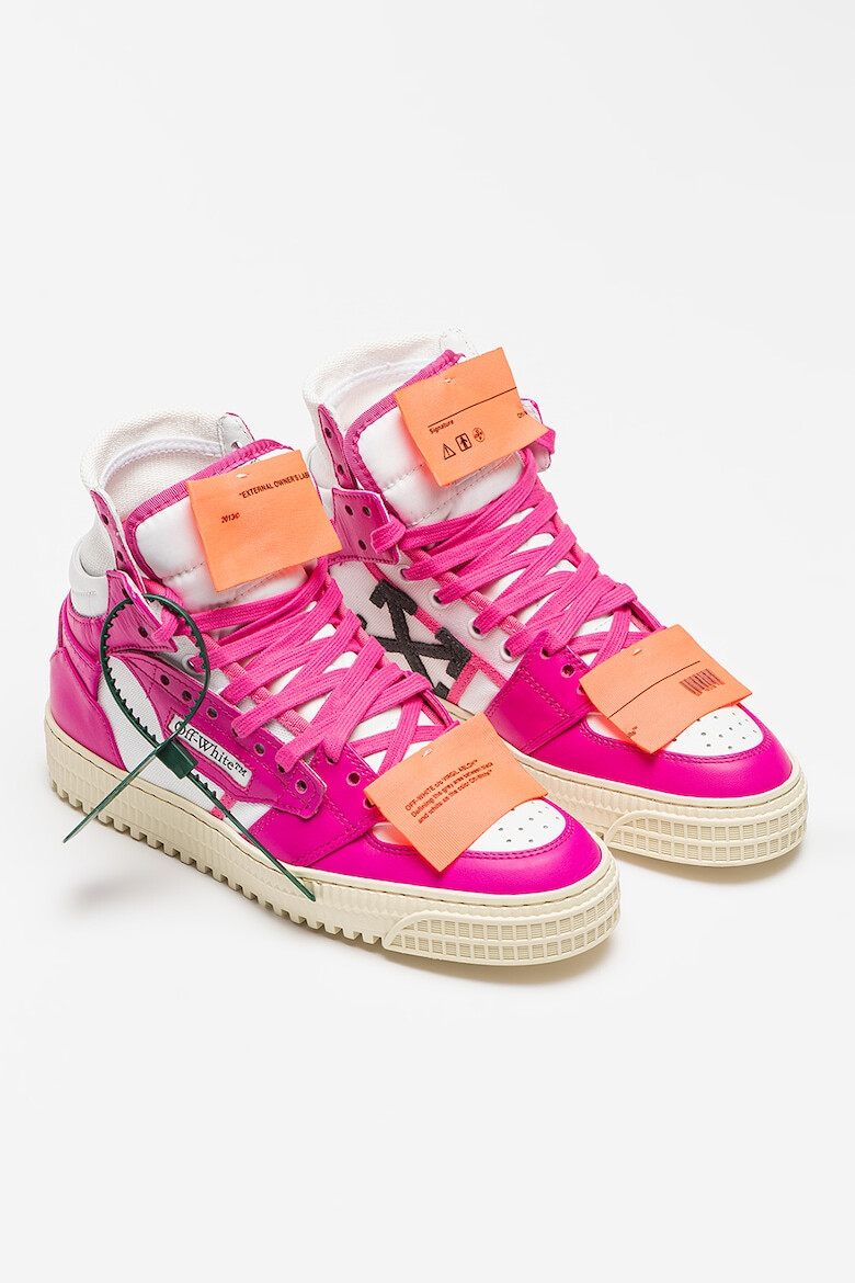 OFF-WHITE Pantofi sport inalti cu insertii de piele - Pled.ro