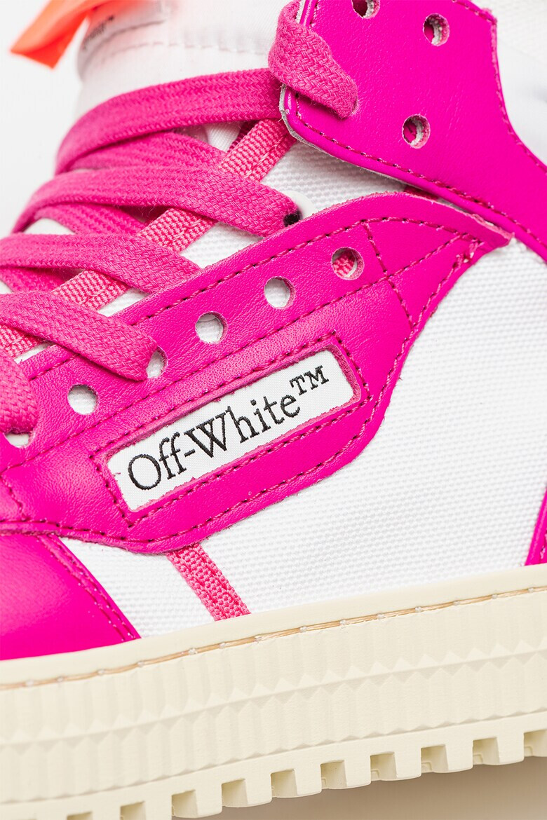 OFF-WHITE Pantofi sport inalti cu insertii de piele - Pled.ro