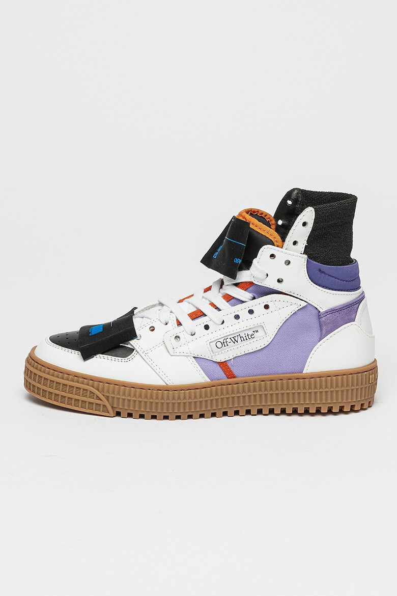 OFF-WHITE Pantofi sport inalti de piele si piele intoarsa - Pled.ro