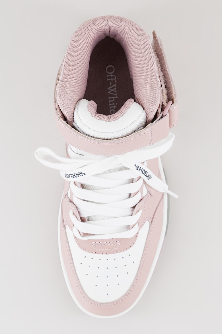 OFF-WHITE Pantofi sport medii de piele cu detalii logo Out Of Office - Pled.ro