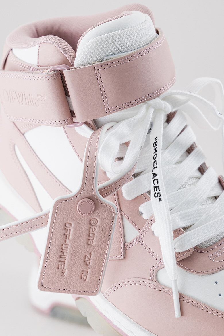 OFF-WHITE Pantofi sport medii de piele cu detalii logo Out Of Office - Pled.ro