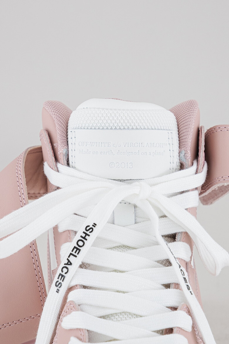 OFF-WHITE Pantofi sport medii de piele cu detalii logo Out Of Office - Pled.ro