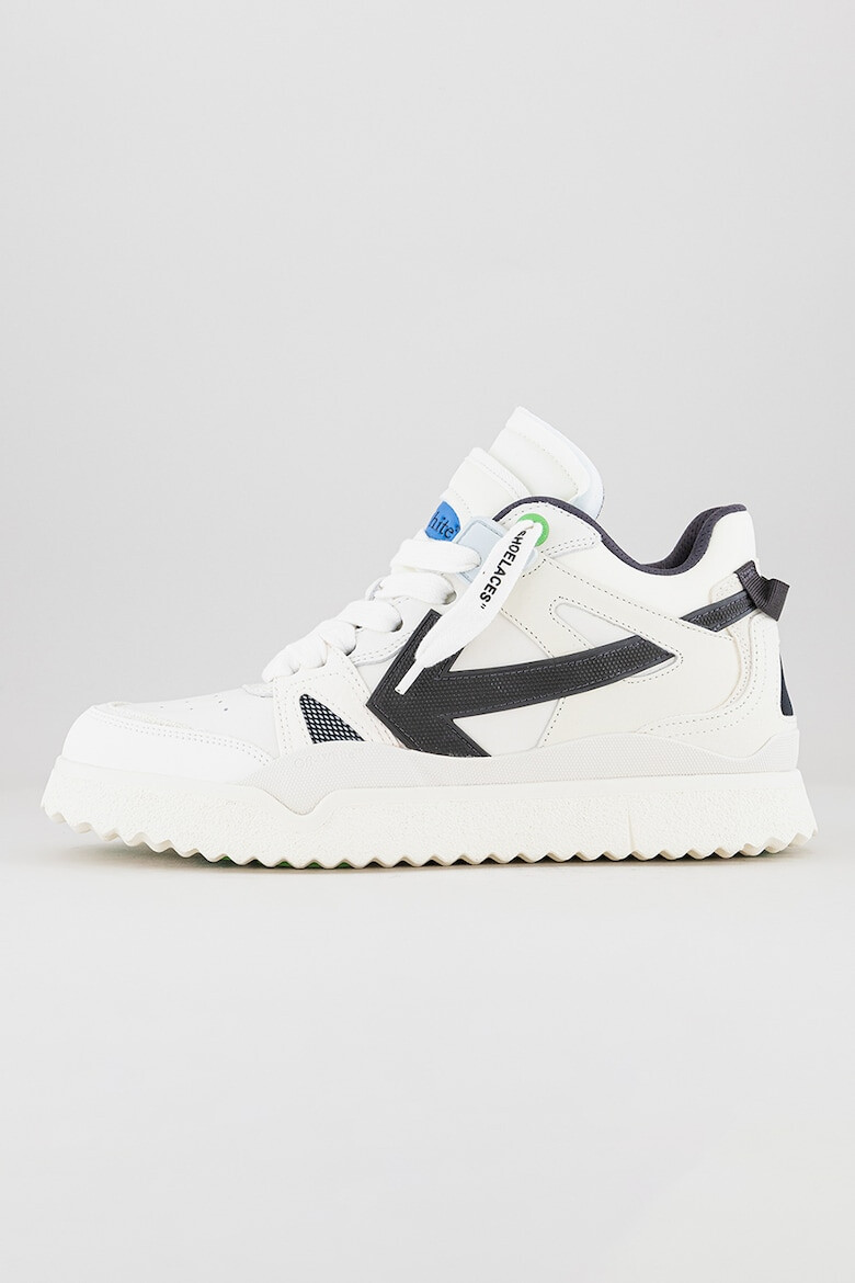 OFF-WHITE Pantofi sport medii de piele cu logo contrastant Sponge - Pled.ro