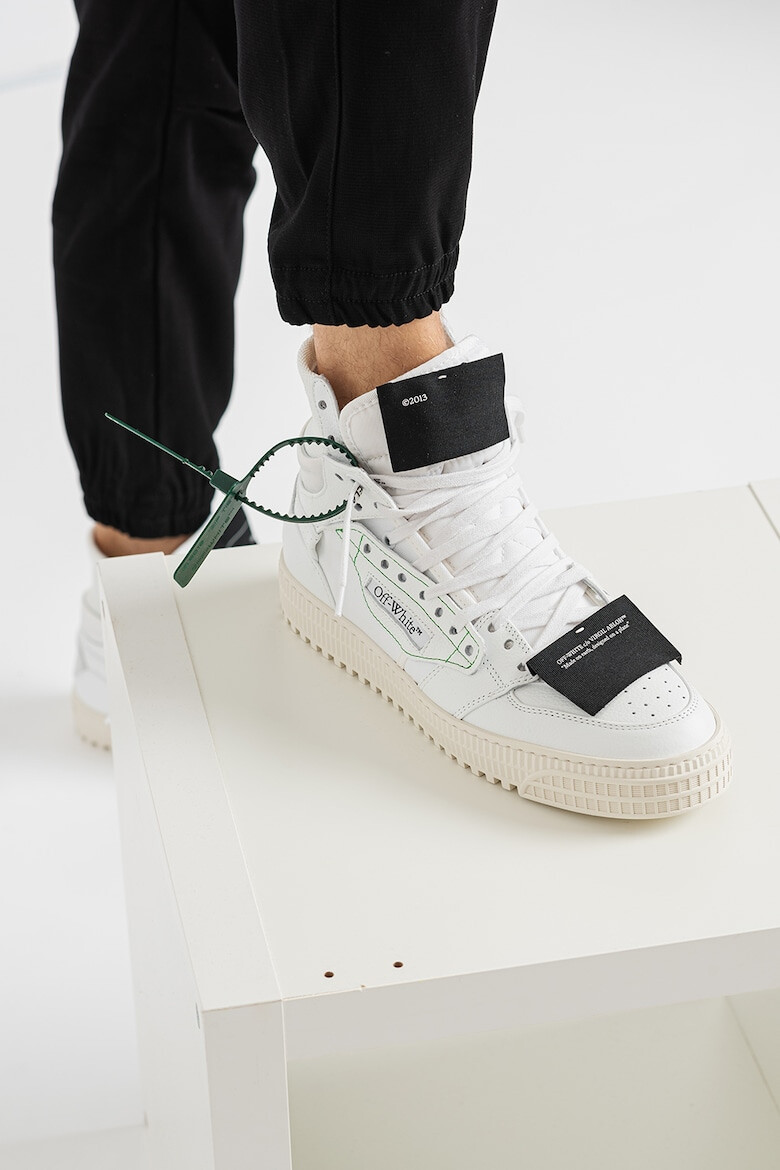 OFF-WHITE Pantofi sport medii de piele cu logo Off Court - Pled.ro