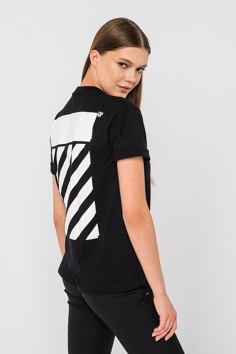 OFF-WHITE Tricou regular fit cu imprimeu pe spate Diag - Pled.ro