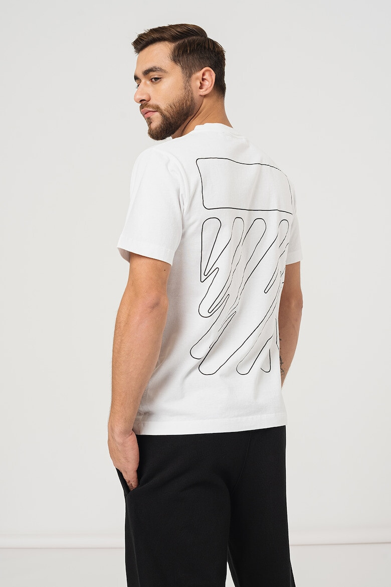 OFF-WHITE Tricou slim fit cu imprimeu pe spate Wave - Pled.ro