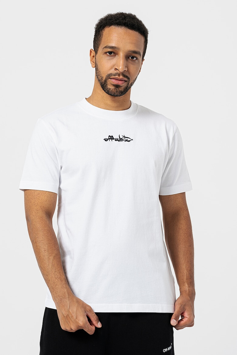 OFF-WHITE Tricou slim fit cu logo Script - Pled.ro