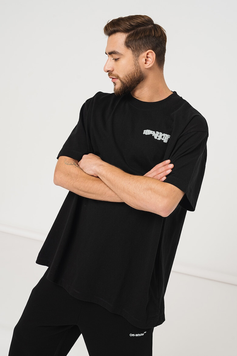 OFF-WHITE Tricou supradimensionat cu imprimeu pe spate Carlos - Pled.ro