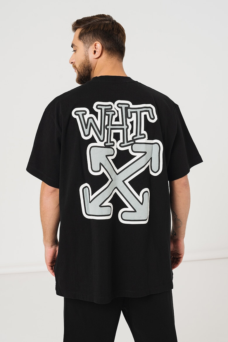 OFF-WHITE Tricou supradimensionat cu imprimeu pe spate Carlos - Pled.ro