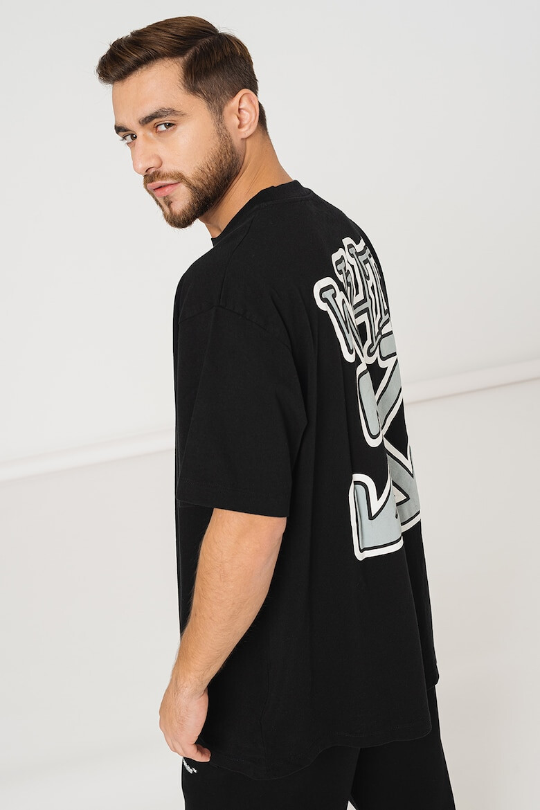 OFF-WHITE Tricou supradimensionat cu imprimeu pe spate Carlos - Pled.ro