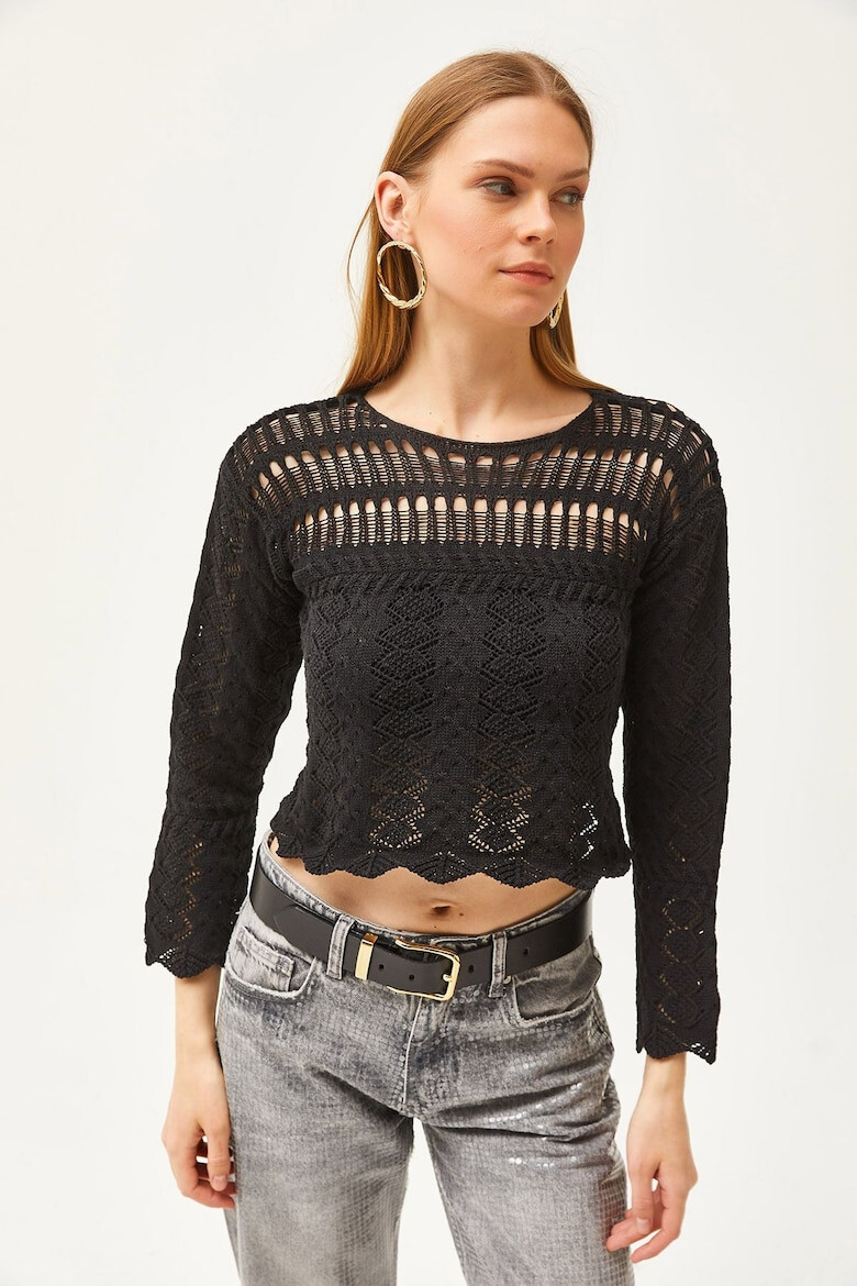 Olalook Bluza crop crosetata - Pled.ro