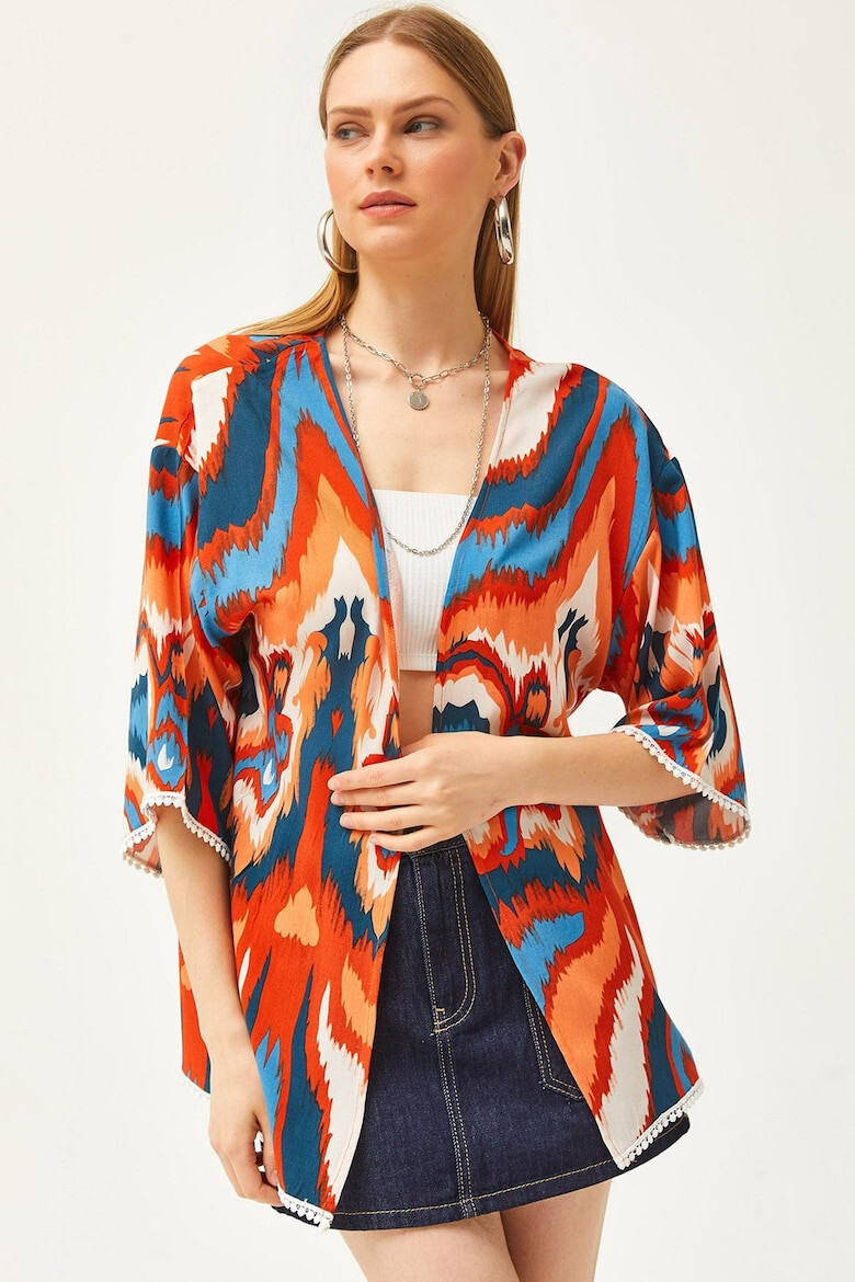 Olalook Caftan cu imprimeu abstract pentru plaja - Pled.ro