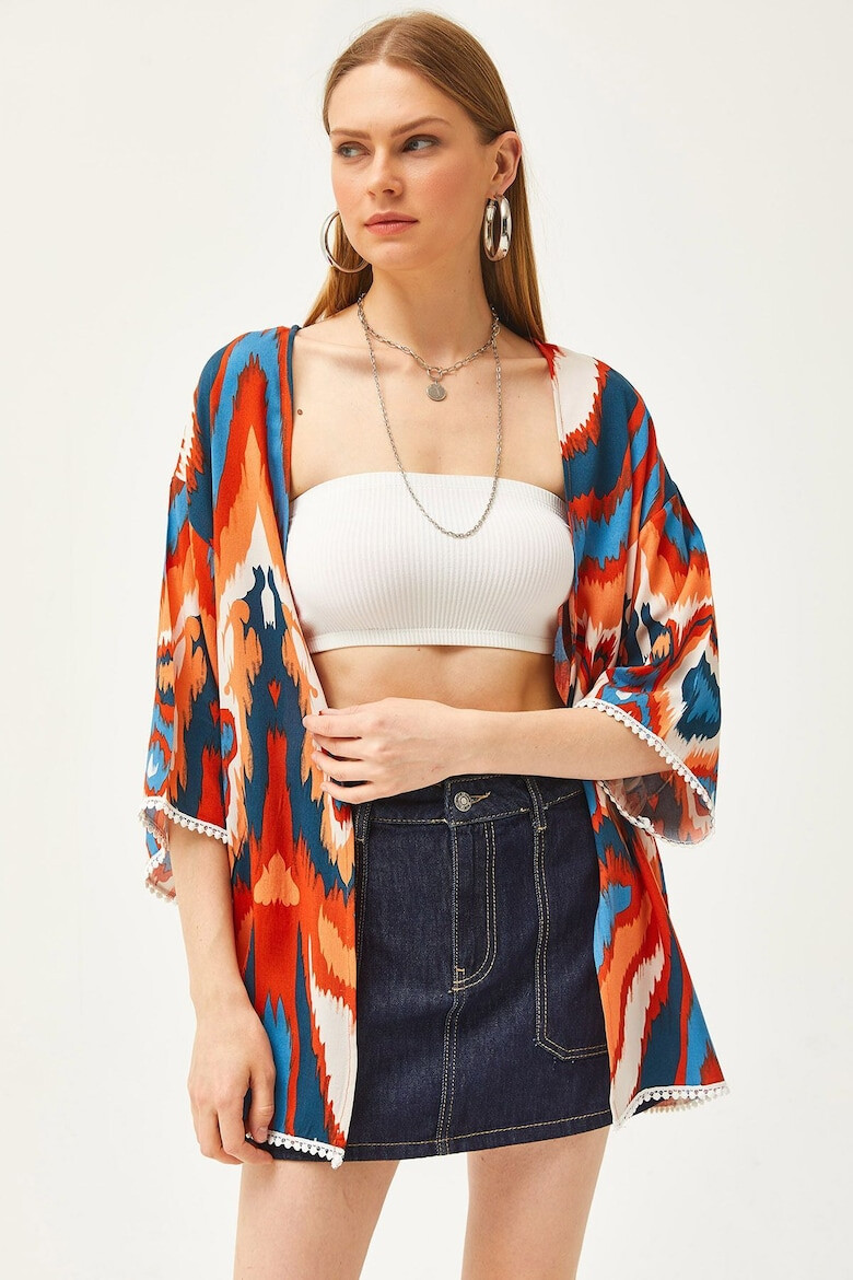 Olalook Caftan cu imprimeu abstract pentru plaja - Pled.ro