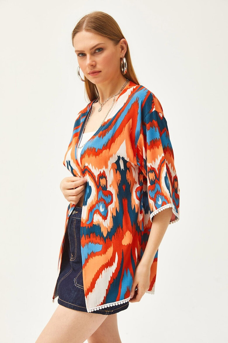 Olalook Caftan cu imprimeu abstract pentru plaja - Pled.ro