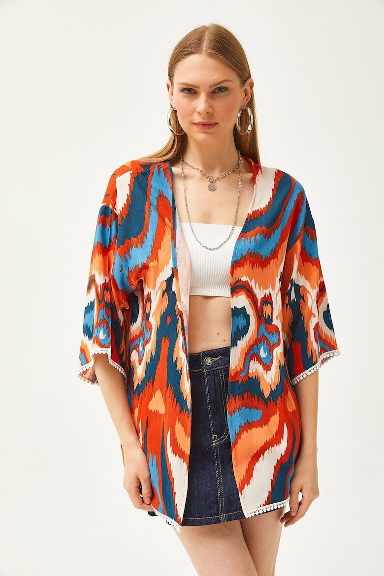 Olalook Caftan cu imprimeu abstract pentru plaja - Pled.ro