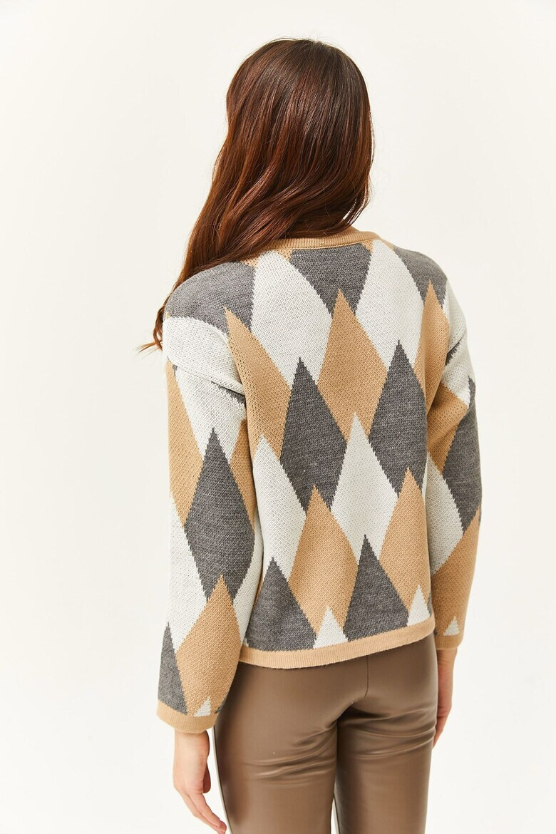 Olalook Cardigan cu model geometric 77879 - Pled.ro