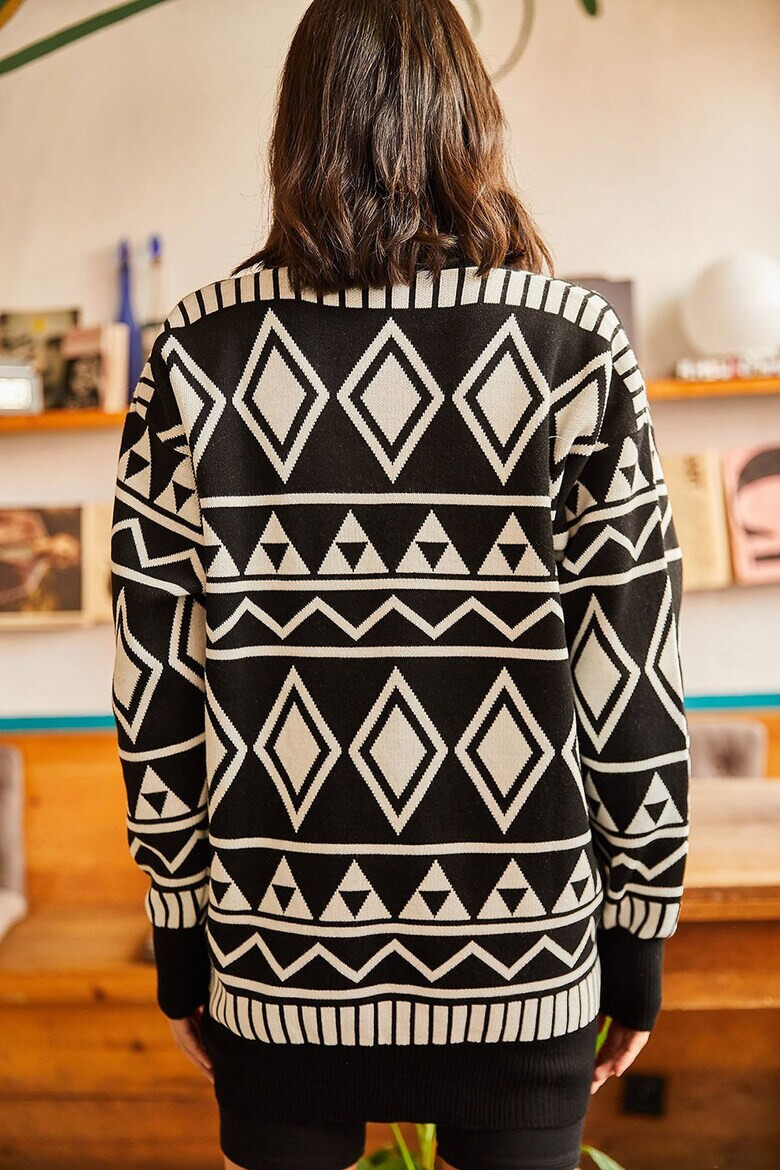 Olalook Cardigan supradimensionat cu decolteu in V - Pled.ro