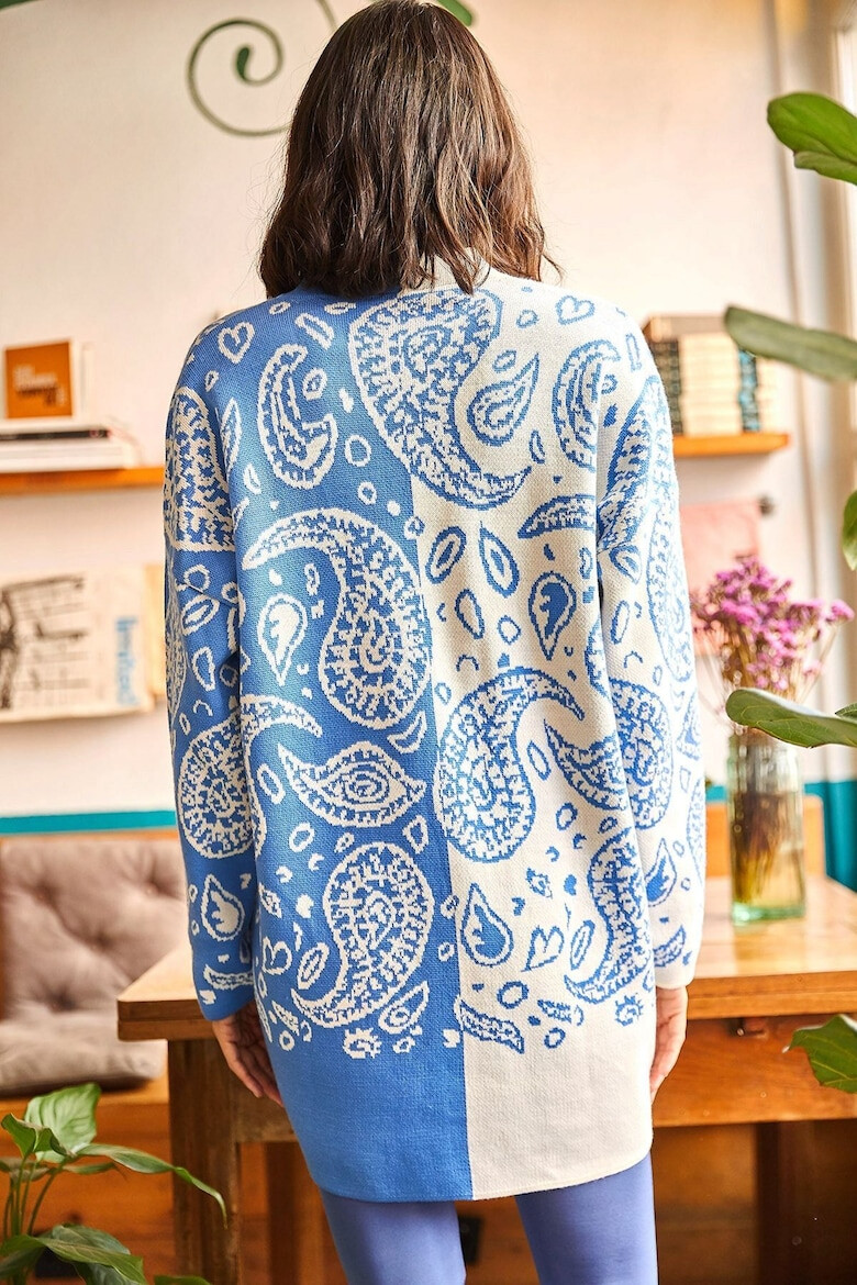 Olalook Cardigan supradimensionat cu model paisley - Pled.ro