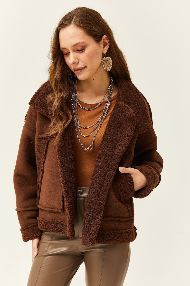 Olalook Jacheta de blana shearling sintetica - Pled.ro