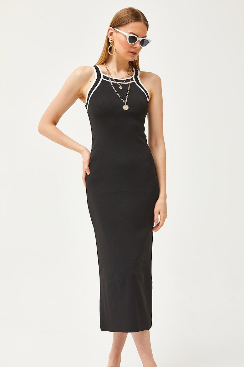 Olalook Rochie midi cu detalii contrastante 134461 - Pled.ro