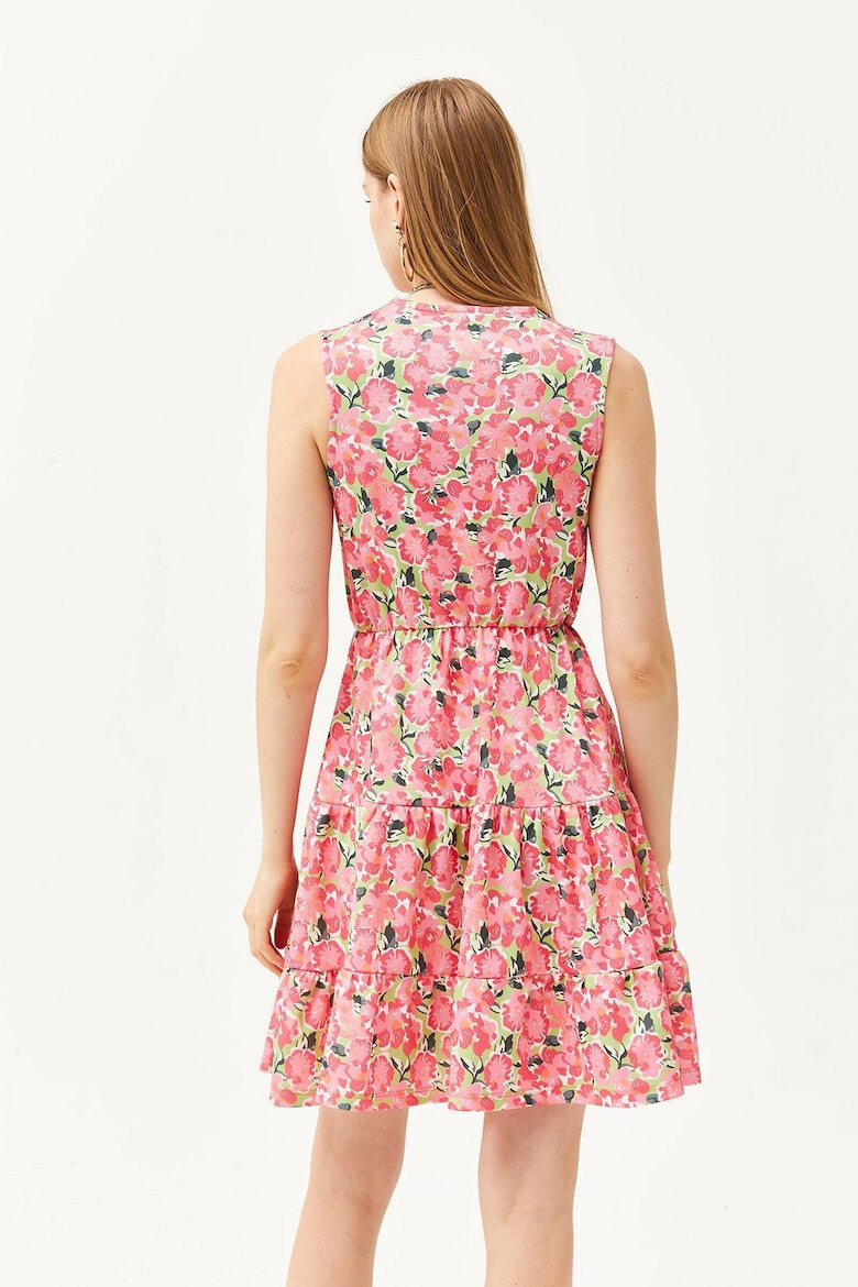 Olalook Rochie mini evazata cu model floral - Pled.ro