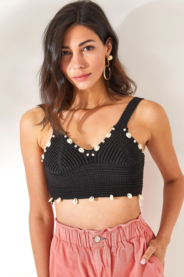 Olalook Top crop cu scoici - Pled.ro