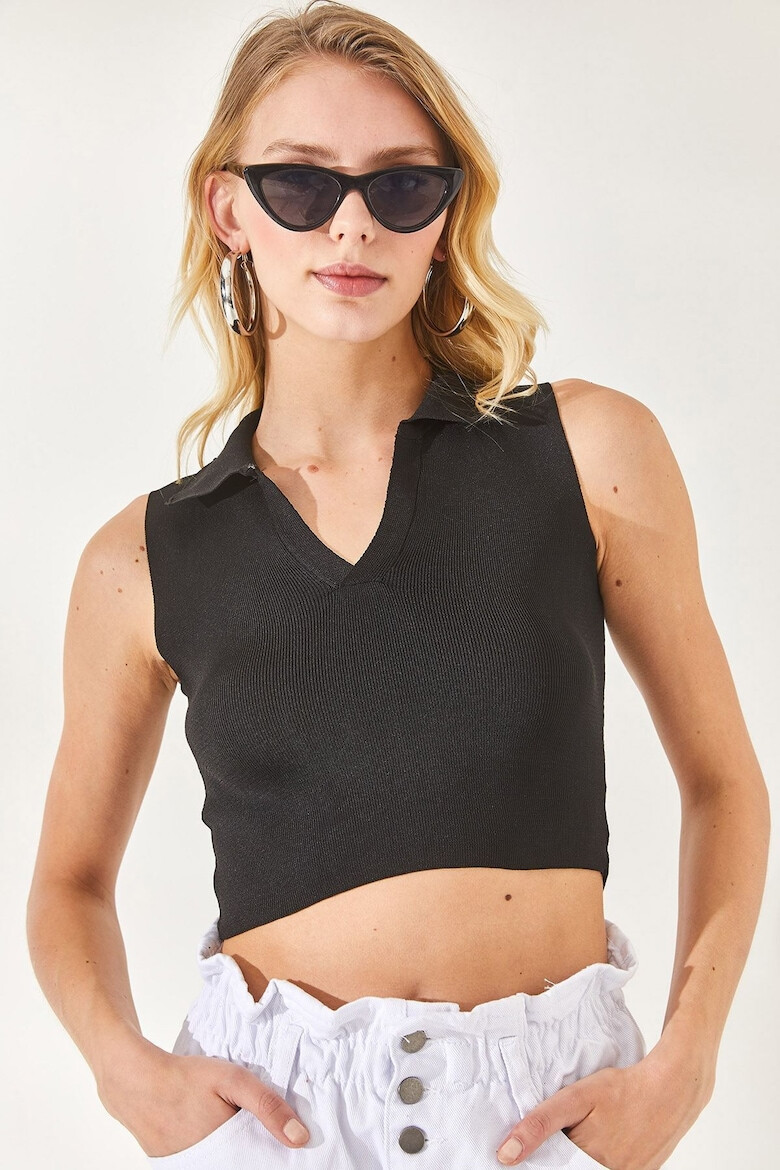 Olalook Top polo crop striat - Pled.ro