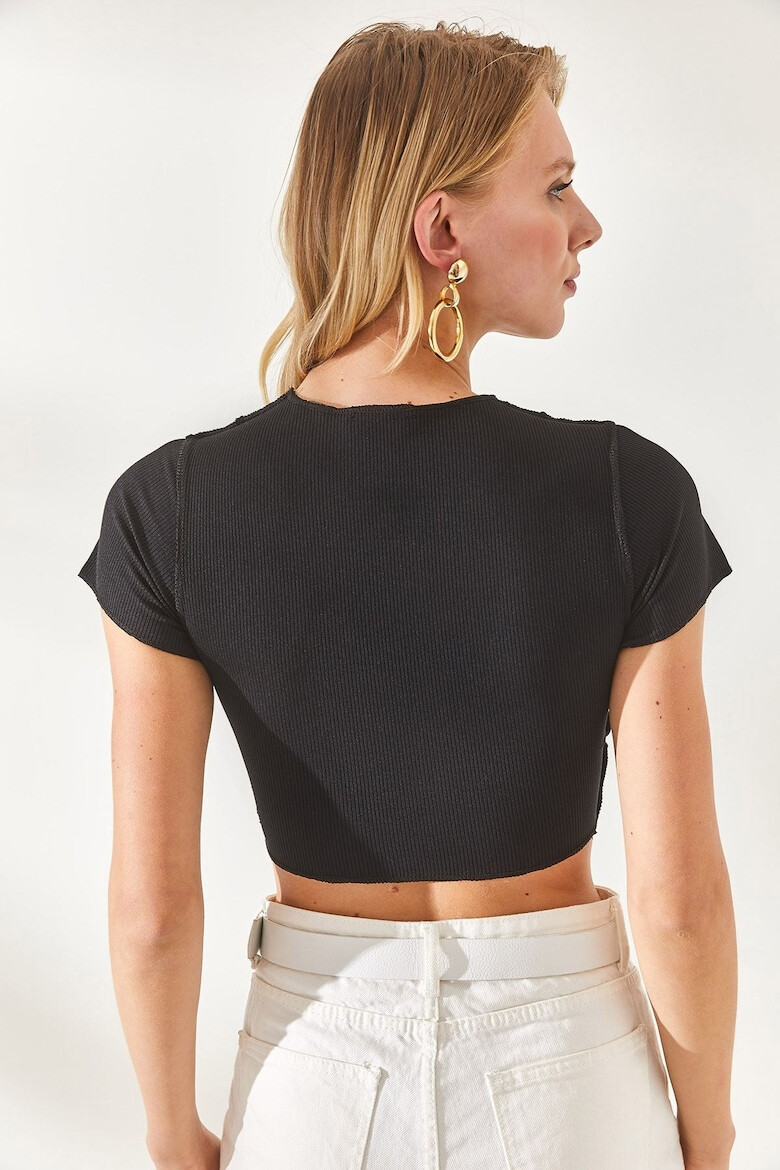 Olalook Tricou crop striat - Pled.ro