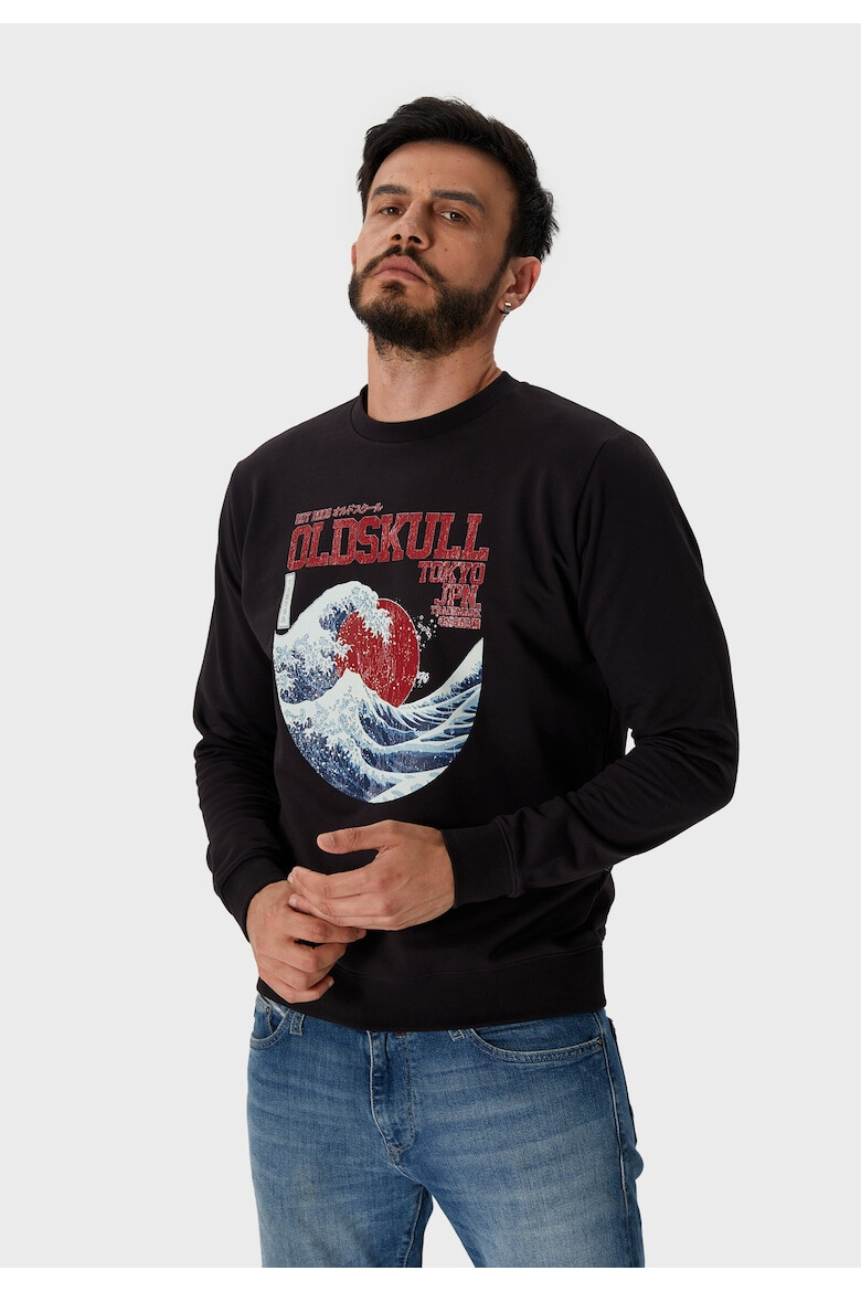 Oldskull Bluza de trening cu imprimeu frontal - Pled.ro