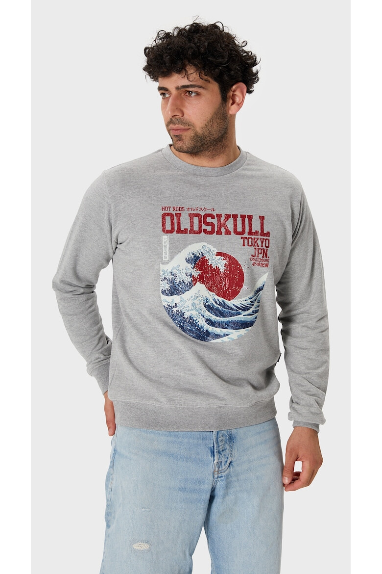 Oldskull Bluza de trening cu imprimeu frontal - Pled.ro