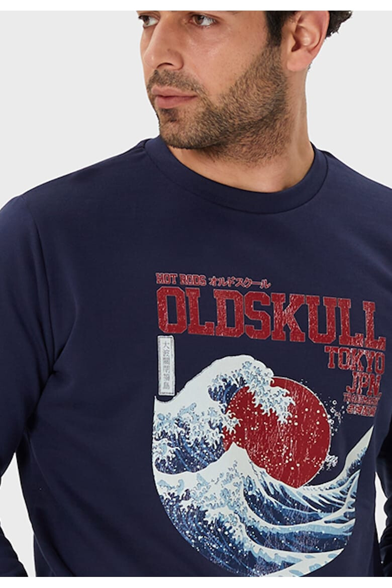 Oldskull Bluza de trening cu imprimeu frontal - Pled.ro