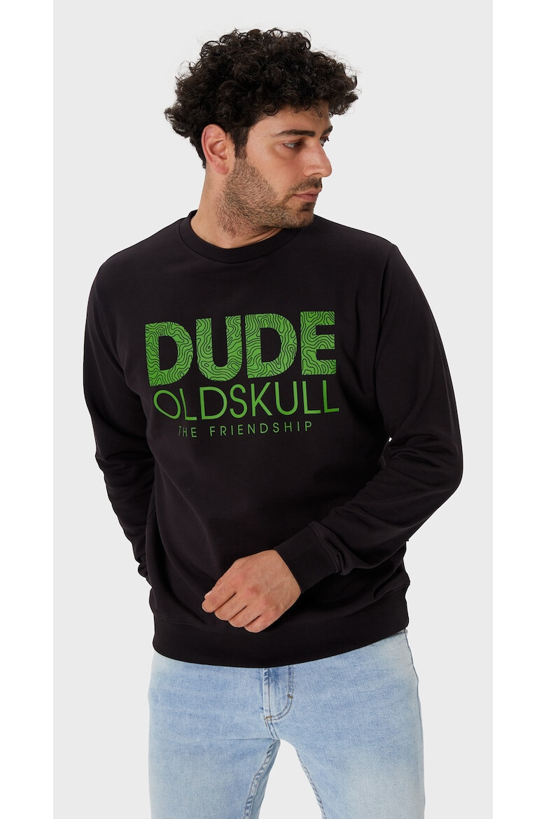 Oldskull Bluza de trening din bumbac cu imprimeu text - Pled.ro