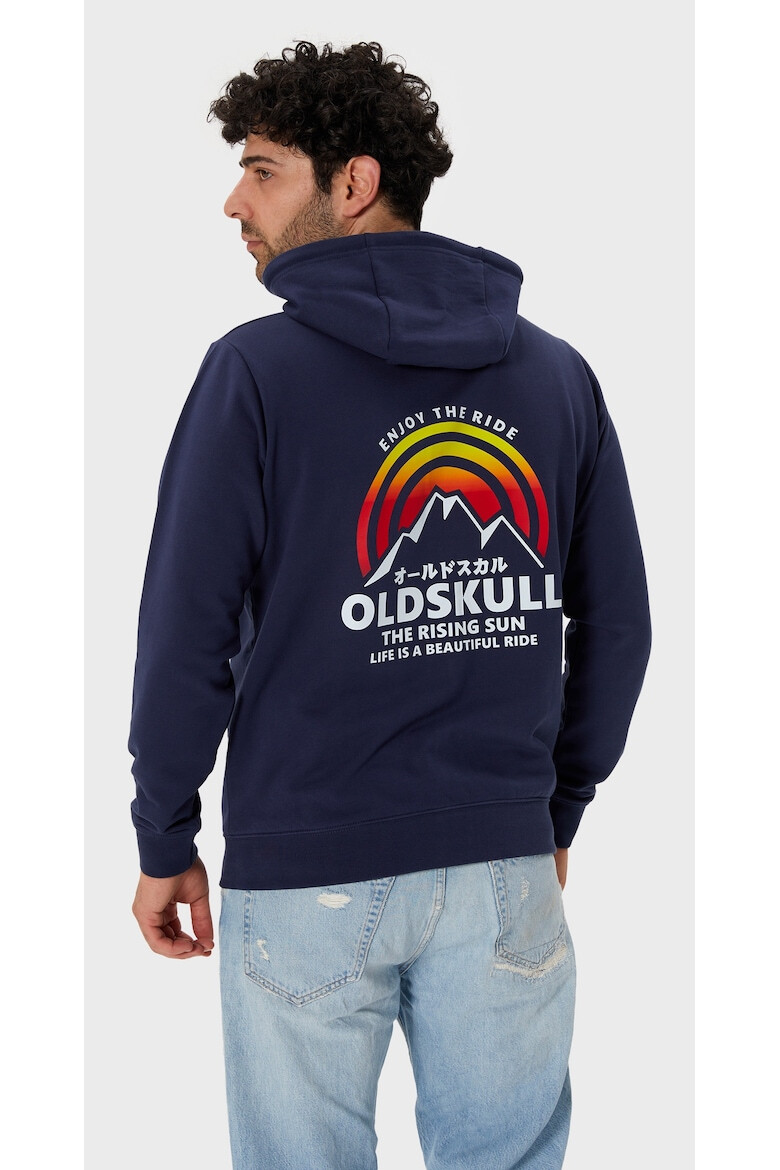 Oldskull Hanorac cu fermoar si imprimeu logo - Pled.ro