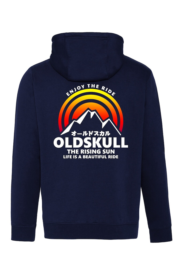 Oldskull Hanorac cu fermoar si imprimeu logo - Pled.ro