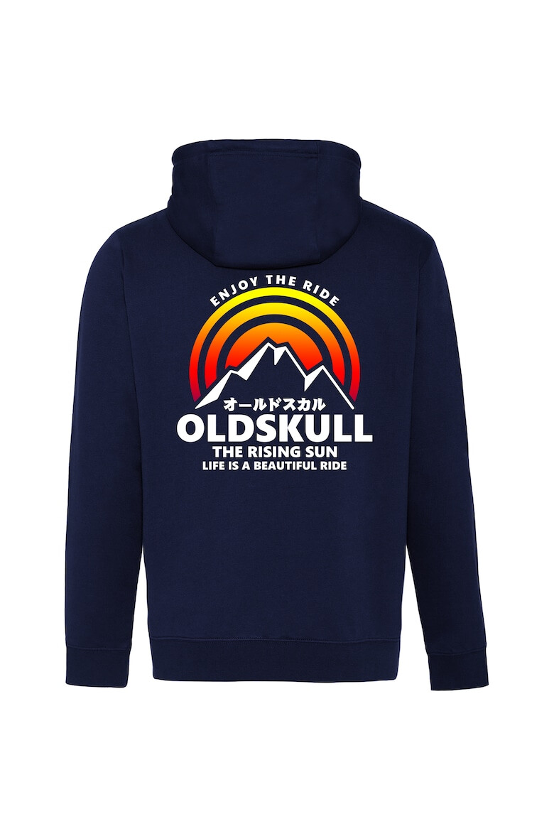 Oldskull Hanorac cu fermoar si imprimeu logo - Pled.ro