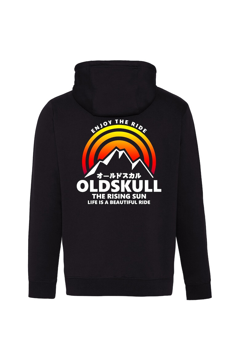 Oldskull Hanorac cu fermoar si imprimeu logo - Pled.ro