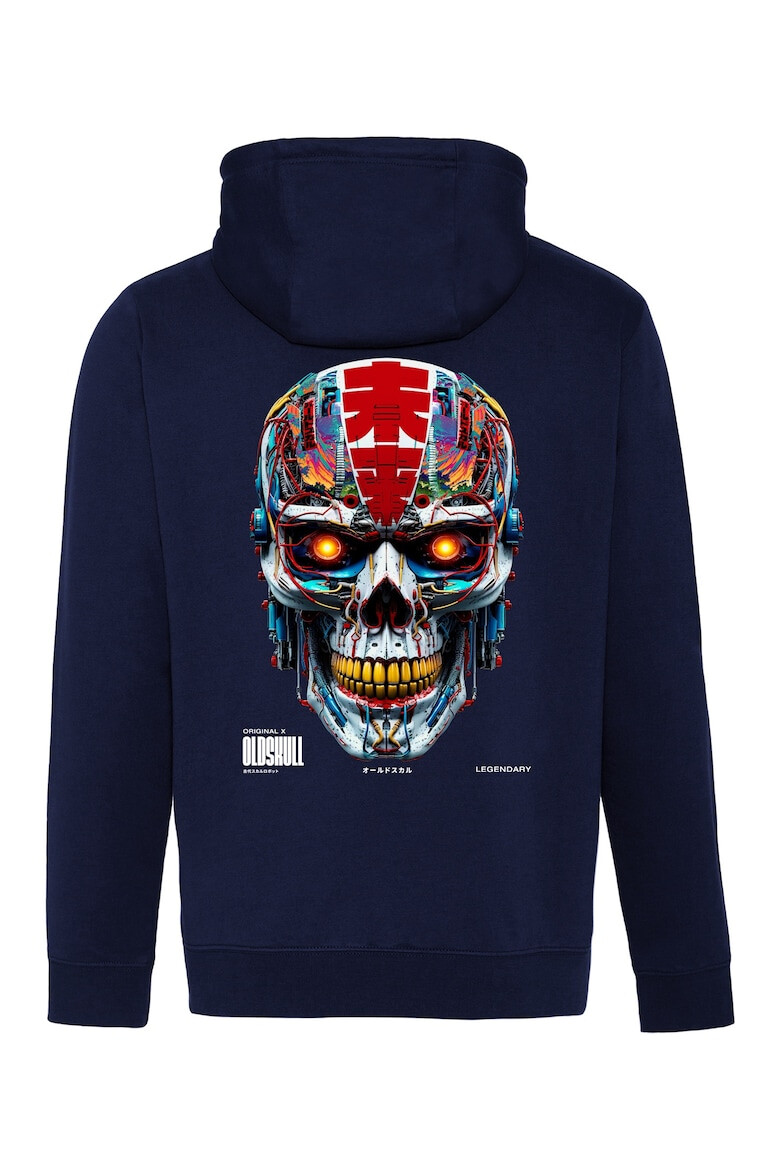 Oldskull Hanorac de bumbac cu design grafic pe spate - Pled.ro