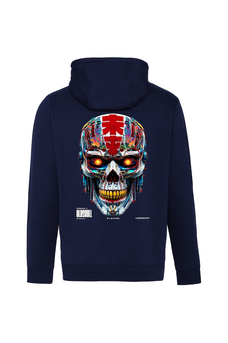 Oldskull Hanorac de bumbac cu design grafic pe spate - Pled.ro