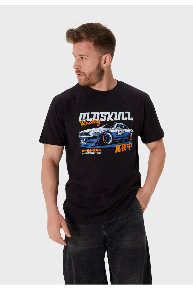 Oldskull Tricou cu imprimeu logo si grafic - Pled.ro