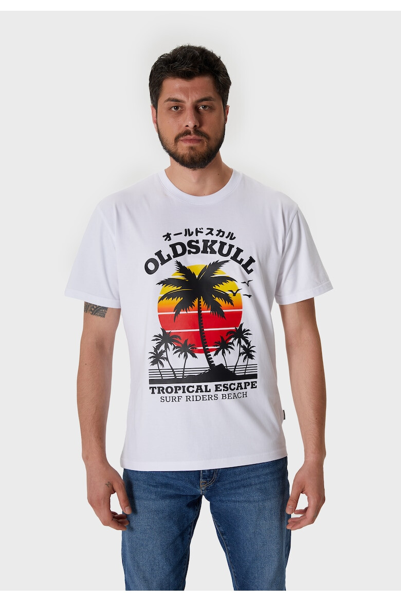 Oldskull Tricou de bumbac cu imprimeu - Pled.ro