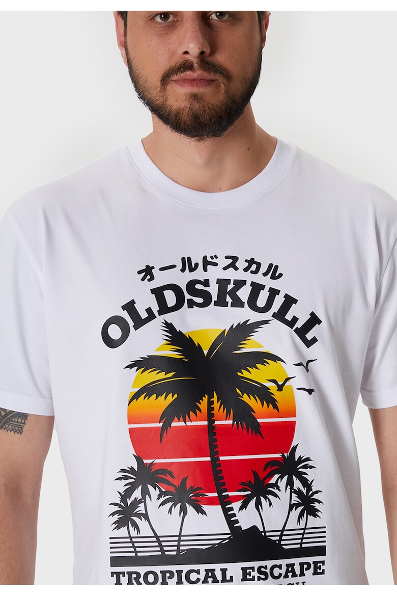 Oldskull Tricou de bumbac cu imprimeu - Pled.ro