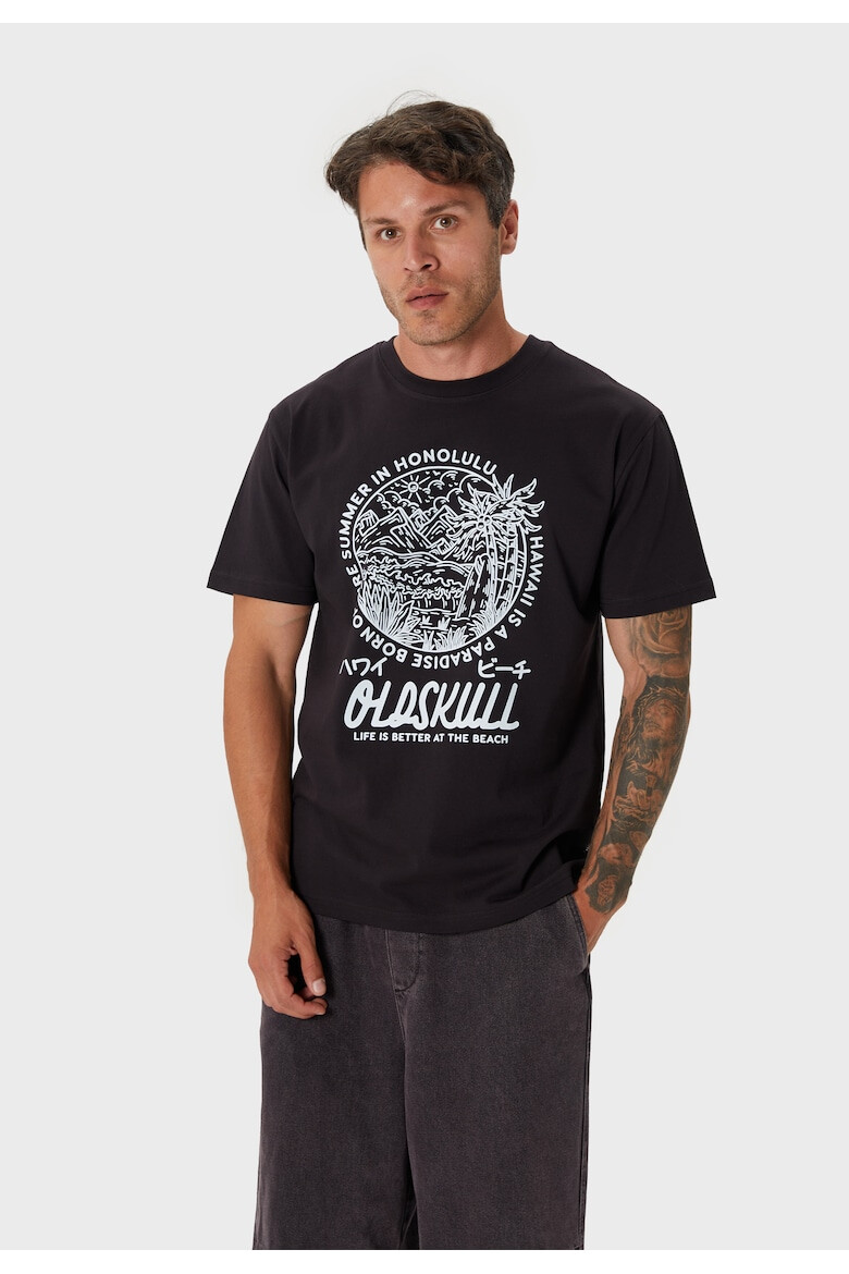 Oldskull Tricou de bumbac cu imprimeu - Pled.ro