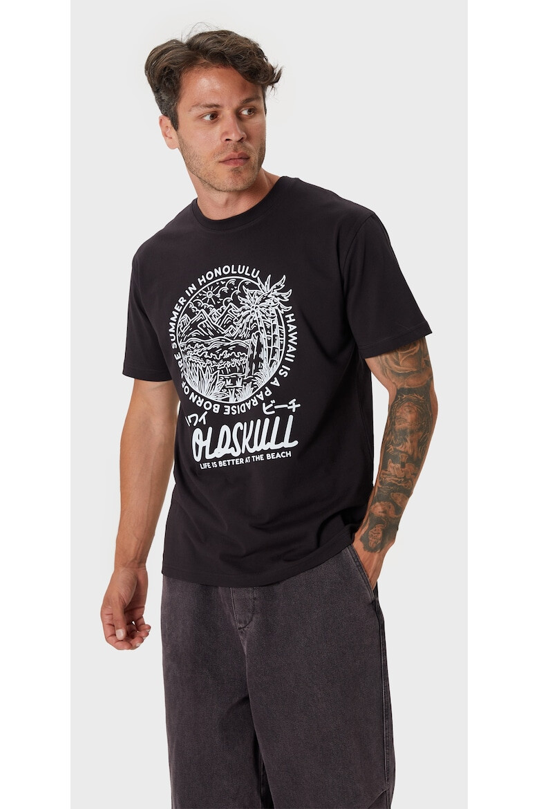 Oldskull Tricou de bumbac cu imprimeu - Pled.ro