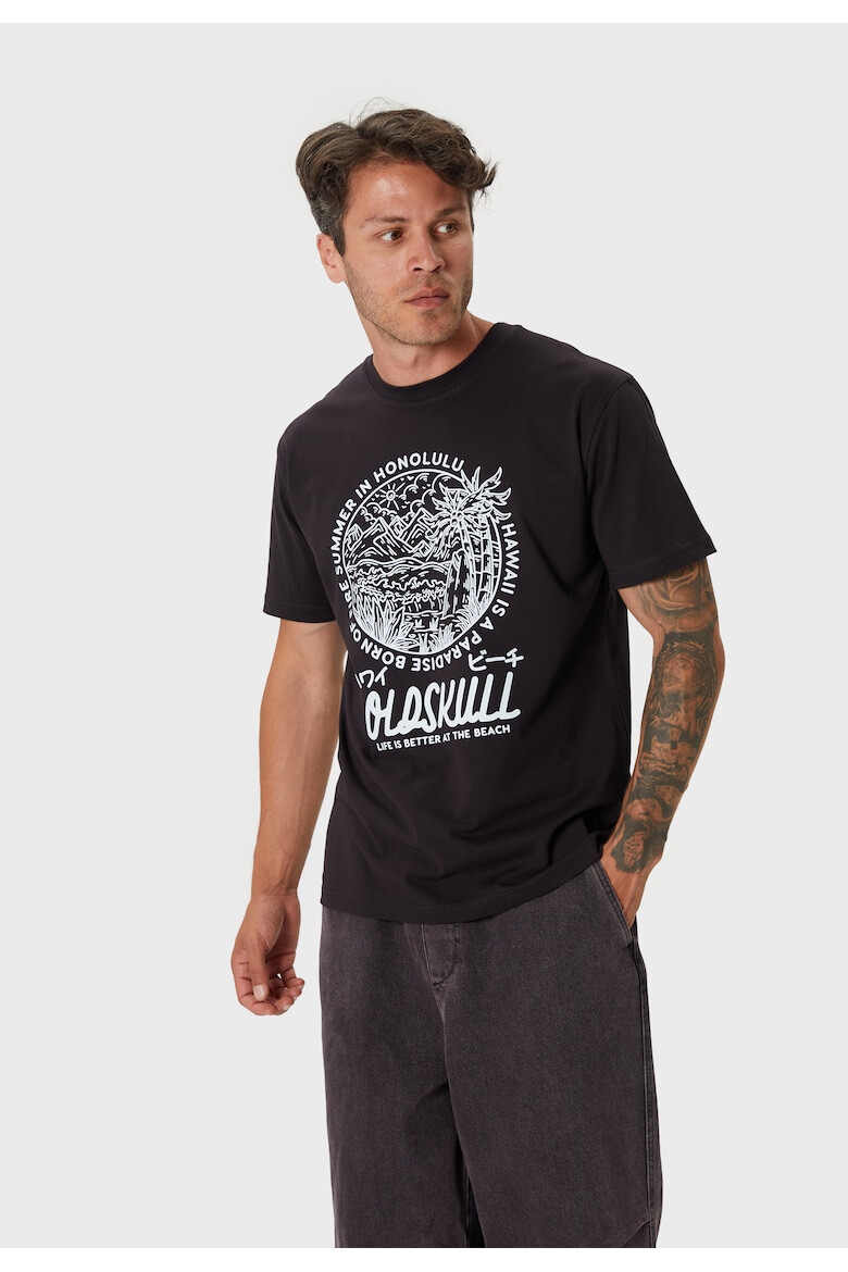 Oldskull Tricou de bumbac cu imprimeu - Pled.ro